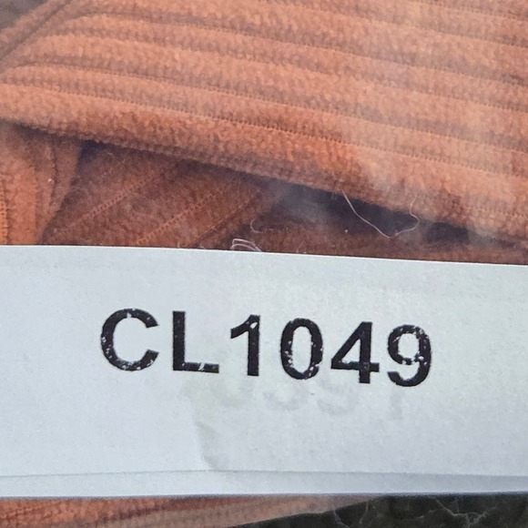 Cider Rust Orange Corduroy Wide Leg Overalls Jumpsuit Size M Retro Boho Pocket - Picture 9 of 9